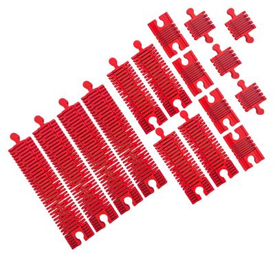 Flexible Train Track Pack | Flexi Railway Expansion Set for Wooden Train Layouts (Red, Giga Set)