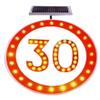 24" Solar Powered Solar Speed Limit Sign, LED Flashing Traffic Sign for Roadway, Waterproof Aluminum Traffic Signals (30) view 1