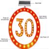 24" Solar Powered Solar Speed Limit Sign, LED Flashing Traffic Sign for Roadway, Waterproof Aluminum Traffic Signals (30) view 4