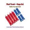 Flexible Train Track Pack | Flexi Railway Expansion Set for Wooden Train Layouts (Rainbow Mix, Mega Set) view 2