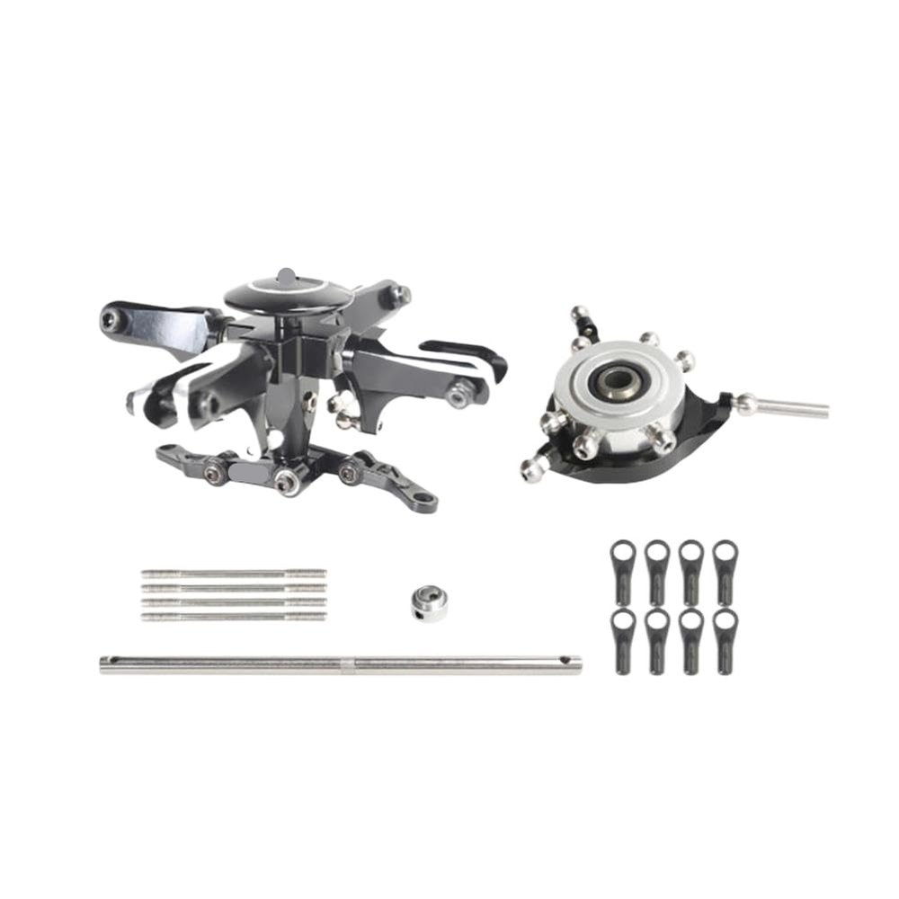 Rotor Head Set with Swashplate Black TL45053 TL50028 Aluminum CNC Material Compatible with Tarot 450 500 Helicopter Quadcopter(for 450)