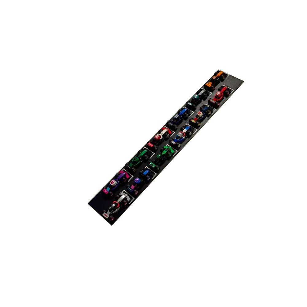JILINWEI Wall Mounting Display Plate for F1 Brick Collectible Race Cars,Holds 12 Mini Race Cars with Secure Wheel Hook,Black