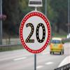 24" LED Flashing Solar Powered Speed Limit 20/30/40/50/60/80 Sign Sign in Traffic Road Highway (20) view 1
