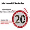 24" LED Flashing Solar Powered Speed Limit 20/30/40/50/60/80 Sign Sign in Traffic Road Highway (20) view 2