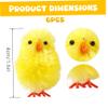 Ameble 6Pcs Baby Chicks Fluffy Mini Chicks for Easter Crafts Bonnet & Basket Decorations 4cm Plush Chick Ornaments Baby Easter Decor Chick Mini EAS view 4