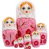 Jorzer Russian Nesting Dolls Set Wooden Matryoshka Doll Set with Charming Printing Effortless Disassembly & Assembly 10PCS Nesting Dolls for Collection Decoration. view 1