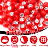 Liliful 400 Pcs Raffle Bingo Ball Set Numbered 1400 with Easy Read Window, Mini Plastic Balls for Game Night, and Large Group Activities, Red view 3