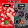 Liliful 400 Pcs Raffle Bingo Ball Set Numbered 1400 with Easy Read Window, Mini Plastic Balls for Game Night, and Large Group Activities, Red view 4