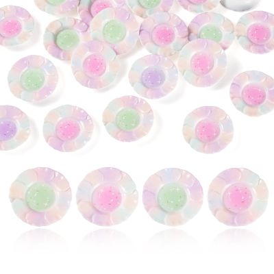 30 Pcs Plastic Miniature Plates Mini Miniature Kitchen Plates Cute Tableware Tray Dishes Ornaments for Landscape Fairy House Garden Tea Party Decor