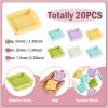 20 Pcs Miniature Basket Tray Dollhouse Furnitures, Mini Plastic Tray Woven Bread Basket Set Tiny Things Stuff Accessories for Dollhouse Kitchen Micro Garden Landscape Decoration view 2