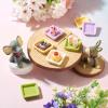 20 Pcs Miniature Basket Tray Dollhouse Furnitures, Mini Plastic Tray Woven Bread Basket Set Tiny Things Stuff Accessories for Dollhouse Kitchen Micro Garden Landscape Decoration view 3