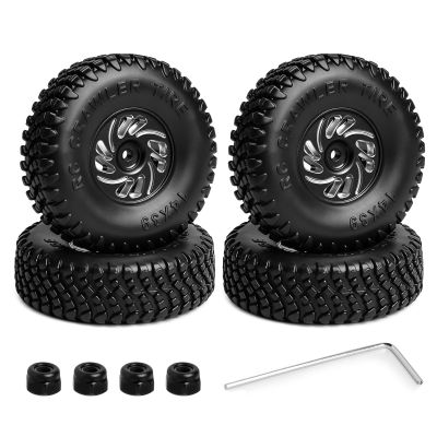 0.7" Beadlock Wheels Tires Set for Axial SCX30 Upgrades, 39 * 14mm, CNC Aluminum Wheel Brass Outer Rim and Tires with Foam Inserts Replacement for 1/30 RC Crawler Car Ford Bronco K10, Black