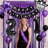 21st Birthday Decorations for Women - Black Purple 21 Birthday Party Packs view 4
