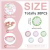 30 Pcs Resin Miniature Plates Dishes Miniature Dollhouse Accessories, Mini Kitchen Plates Tableware Tray Dollhouse Ornaments for Landscape Garden Tea Party Decor view 2