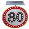 24" Solar Powered Solar Speed Limit Sign, LED Flashing Traffic Sign for Roadway, Waterproof Aluminum Traffic Signals (80) view 1
