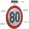 24" Solar Powered Solar Speed Limit Sign, LED Flashing Traffic Sign for Roadway, Waterproof Aluminum Traffic Signals (80) view 4