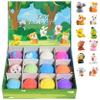 12Pcs/Set Bath Bombs with Toys Inside 2 Inch Bath Bombs with Cute Animal Toys, Child-Safe Fizzy Colorful Bubble Bathroom Supplies for Kids Option, Green view 2