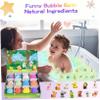 12Pcs/Set Bath Bombs with Toys Inside 2 Inch Bath Bombs with Cute Animal Toys, Child-Safe Fizzy Colorful Bubble Bathroom Supplies for Kids Option, Green view 3