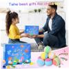 12Pcs/Set Bath Bombs with Toys Inside 2 Inch Bath Bombs with Cute Animal Toys, Child-Safe Fizzy Colorful Bubble Bathroom Supplies for Kids Option, Green view 4