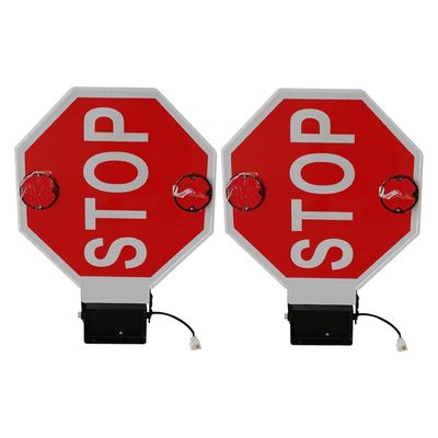 12V/24V Flashing Stop Sign 18 School Bus Parking Sign, Manual/Electric Stop Signs For School Bus, IP56 Waterproof, Schools Buses Accessories, For Bus Lane, Schools Buses