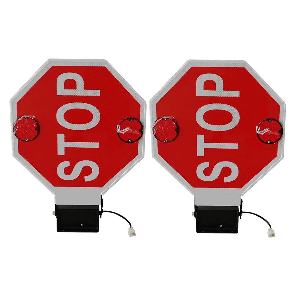 12V/24V Flashing Stop Sign 18 School Bus Parking Sign, Manual/Electric Stop Signs For School Bus, IP56 Waterproof, Schools Buses Accessories, For Bus Lane, Schools Buses