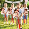 4 Pack Inflatable Stick Horse Red Inflatable Horse with Stick for Kids Fun Party Favor and Play Toy Balloon Balloon Blow Up H view 2