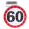 24" Solar Powered Solar Speed Limit Sign, LED Flashing Traffic Sign for Roadway, Waterproof Aluminum Traffic Signals (60) view 1