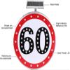 24" Solar Powered Solar Speed Limit Sign, LED Flashing Traffic Sign for Roadway, Waterproof Aluminum Traffic Signals (60) view 4