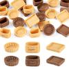 24 Pcs Miniature Dollhouse Accessories, Miniature Kitchen Basket Food Trays Cute Tableware Dishes Dollhouse Ornaments for Landscape Dollhouse Garden Tea Party Decor view 1