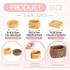 24 Pcs Miniature Dollhouse Accessories, Miniature Kitchen Basket Food Trays Cute Tableware Dishes Dollhouse Ornaments for Landscape Dollhouse Garden Tea Party Decor view 2