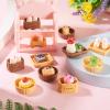 24 Pcs Miniature Dollhouse Accessories, Miniature Kitchen Basket Food Trays Cute Tableware Dishes Dollhouse Ornaments for Landscape Dollhouse Garden Tea Party Decor view 3