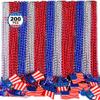 TOAPER 200PCS 4th of July Accessories Necklace for Adult- Red White And Blue Accessories Necklace, 4th Of July Beads Necklace for 250th Anniversary Independence Memorial Day view 1