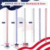 TOAPER 200PCS 4th of July Accessories Necklace for Adult- Red White And Blue Accessories Necklace, 4th Of July Beads Necklace for 250th Anniversary Independence Memorial Day view 2