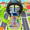 MEERAIN 1:64 Scale Pack Away Garage Toy Set,4 Metal Cars,17 Road Sign,Parking Lot, Gas Station, Maintenance Station,Detachable Ramps, Ideal for Indoor/Outdoor Play, Toys Gift for Boy Girl Aged 3+ view 4