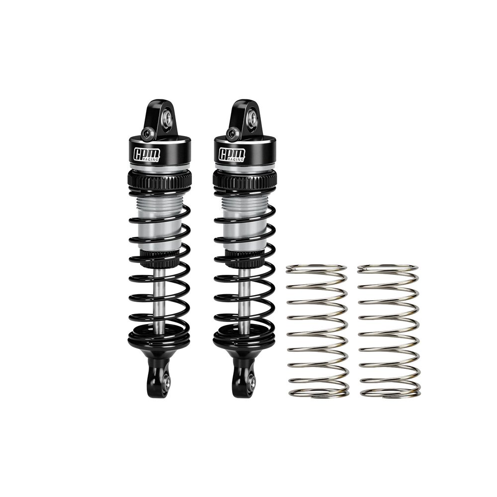 GPM Alloy Rear Shock Absorbers 74mm for ARRMA 1/16 Mini Kraton 3S RC Car, Aluminum Upgrade Shock Set for 1/16 RC Models Upgrade Parts (Silver)