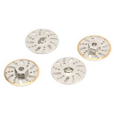 Qinlorgo RC Counter Weight Brake Disc, Brass Wheel Weights, Hex Adapter with Precise Size Control, Ideal for Axial SCX24 C10 1/24 RC Car