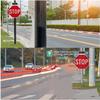 Auoriflex 24" Solar Stop Sign, Flashing Street Traffic Warning Sign, Aluminum Octagon Traffic Control Signs, Engineering Grade Reflective Film for Street Road School Parking Lot view 3