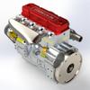 Engine Model Kit that Works for Adults, L4-26CC Miniature OHV Inline 4-Cylinder 4-Stroke Water Cooled Engine DIY Assembly Model Kit for RC Car & Display Collection (Pre-Assembled Version) view 2