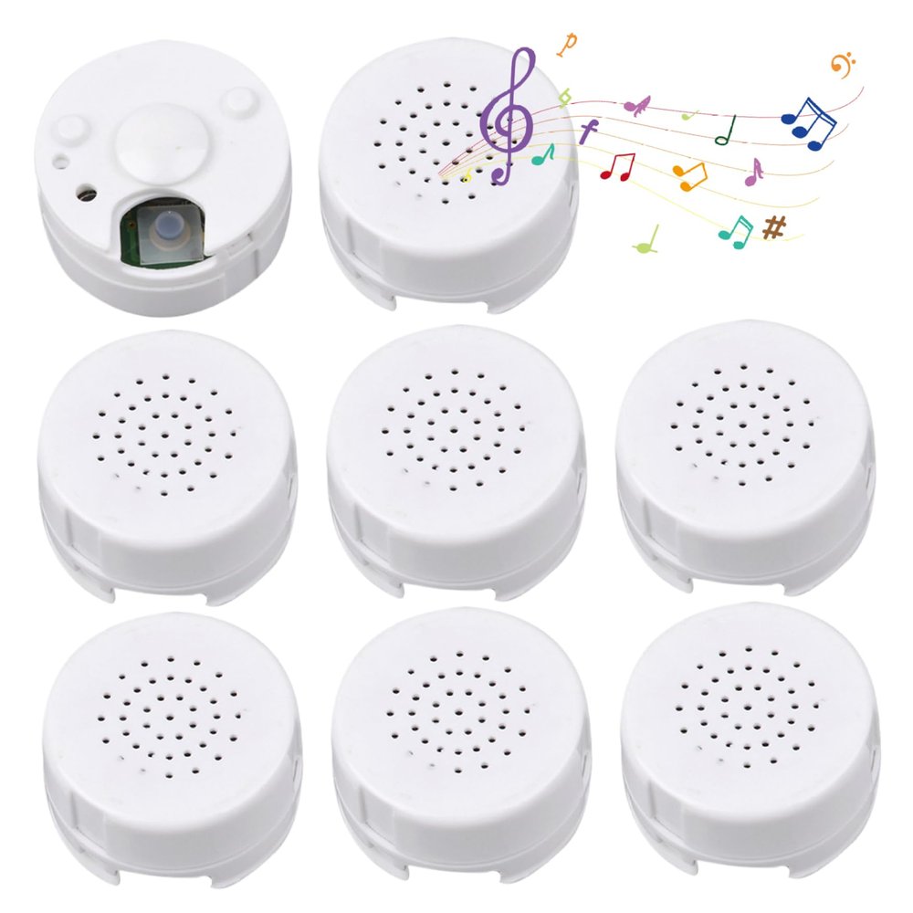 8PCS Voice Recorder for Stuffed Animal 30 Seconds Mini Voice Recorder with Playback Recordable Stuffed Animal Insert Message Recording Device for Plush Toy Doll Bear Toy
