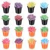 16Pcs Mini Plants for Miniature Dollhouse, Artificial Miniature Flowers Plant Tiny Bonsai Model, Mini Flowerpot Fake Succulent Doll House Small Desktop Decorative Miniatures Flower for Dollhouse Plant view 1