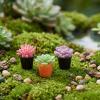 16Pcs Mini Plants for Miniature Dollhouse, Artificial Miniature Flowers Plant Tiny Bonsai Model, Mini Flowerpot Fake Succulent Doll House Small Desktop Decorative Miniatures Flower for Dollhouse Plant view 2