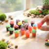 16Pcs Mini Plants for Miniature Dollhouse, Artificial Miniature Flowers Plant Tiny Bonsai Model, Mini Flowerpot Fake Succulent Doll House Small Desktop Decorative Miniatures Flower for Dollhouse Plant view 4