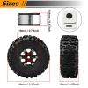 0.7" Beadlock Wheels and Tires 40 * 16mm Set Replacement for Axial SCX30 Upgrades 1/30 RC Crawler Car Ford Bronco K10 Ascent-32, CNC Machined Aluminum, with Foam Inserts, Black view 2
