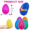 48 Pack Fillable Easter Eggs with Hinge Bulk Colorful Bright Plastic Easter Eggs, Perfect for Easter Egg Hunt, Surprise Egg, Easter Hunt view 3