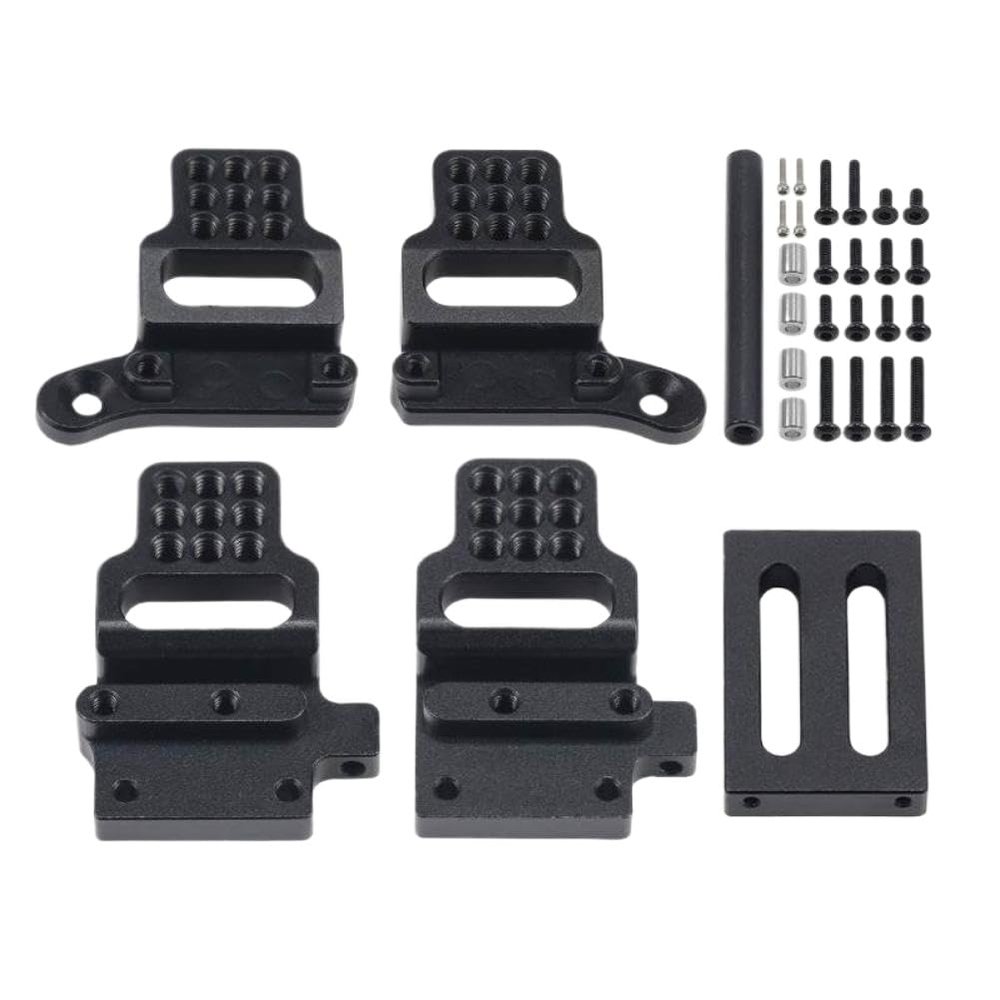 GearHaven Aluminum Shock Tower Mount Front and Rear Set for 1/18 RC Crawler Upgrade Parts Compatible with 1/18 RC Crawler(Black)