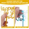16Pcs Gold Happy Birthday Cake Topper Mirror Acrylic Birthday Cupcake Toppers Gold Cake Decorations for Cakes Cupcakes Desserts view 3