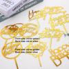 16Pcs Gold Happy Birthday Cake Topper Mirror Acrylic Birthday Cupcake Toppers Gold Cake Decorations for Cakes Cupcakes Desserts view 4