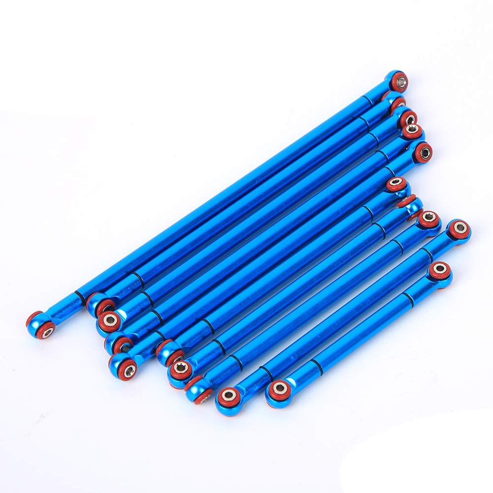 FILFEEL Aluminum Alloy Wheelbase Link Rod Upgrade Parts for RGT 136100/10 RC Car Crawler Accessory - Blue (Blue ECX224000B)