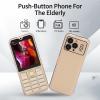 Fabater Senior Mobile Phone with Big Buttons, 3600mAh 2G Unlocked Cell Phone, Anti Drop Old Phones with 3 SIM Card Slots, Flashlight, SOS, MP3, Call, SMS, Bluetooth, FM (Gold) view 3
