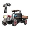 Drfeify RC Tractor, 37 * 15 * 13cm 2.4GHz Full Proportional Remote Control Tractor with Headlight Fog and Sound Simulation (Blue) view 1
